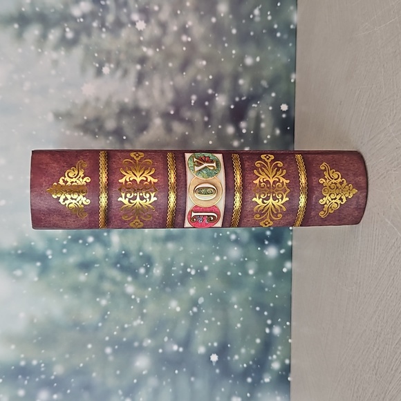 Punch Studio PEACE JOY Christmas Holiday keepsake box faux book magnetic closure - Picture 5 of 10